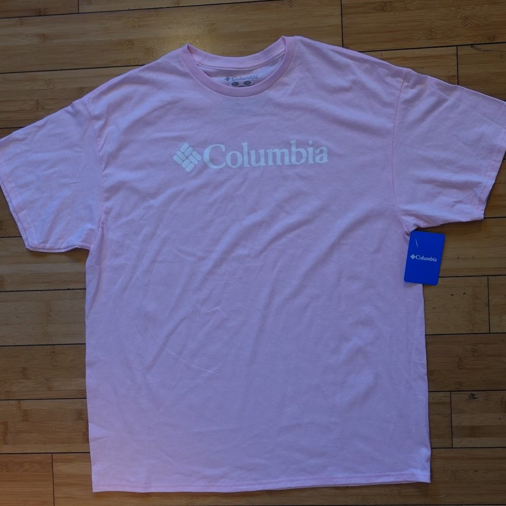 NWT Columbia Pink T-Shirt Men's Lightweight Sz XL